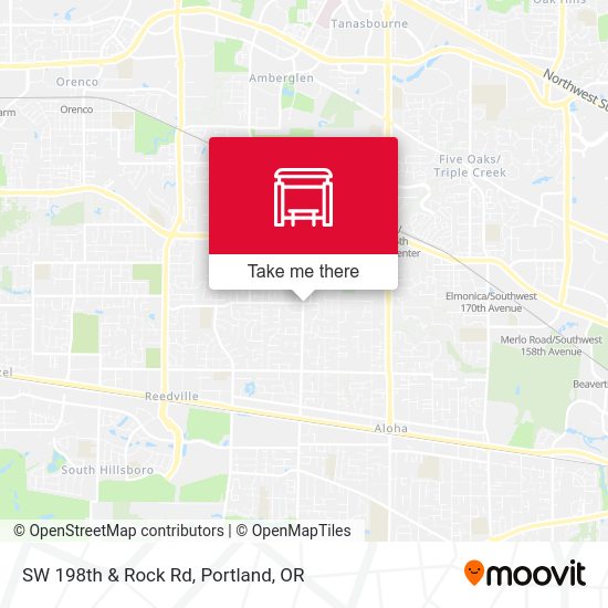 SW 198th & Rock Rd map