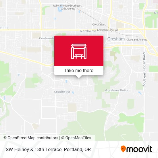 SW Heiney & 18th Terrace map