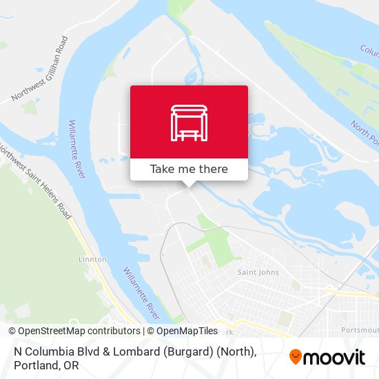 Mapa de N Columbia Blvd & Lombard (Burgard) (North)