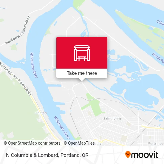 N Columbia & Lombard map