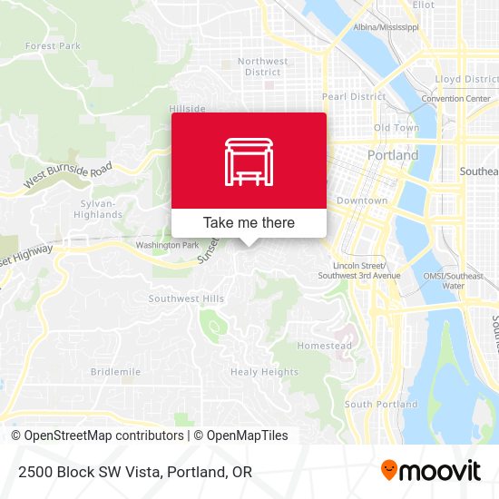 2500 Block SW Vista map