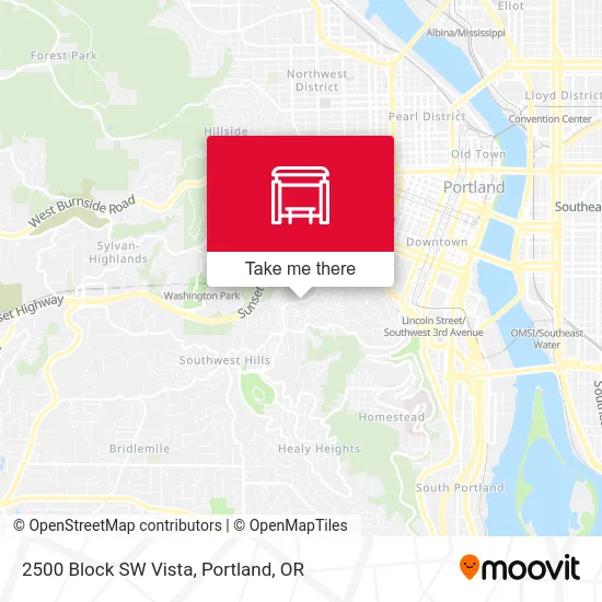 2500 Block SW Vista map