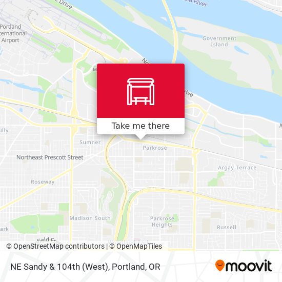 NE Sandy & 104th (West) map