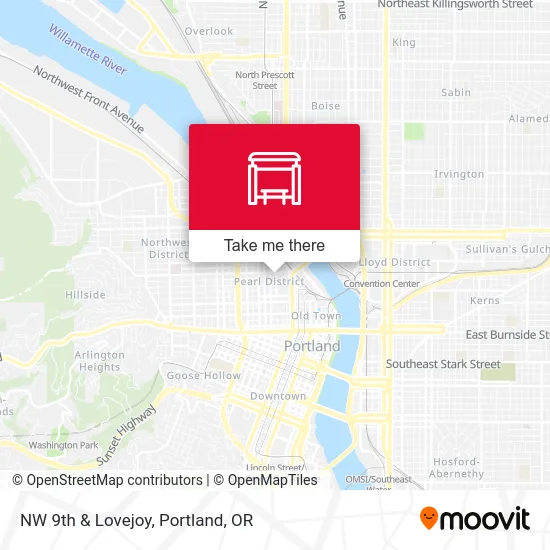 NW 9th & Lovejoy map