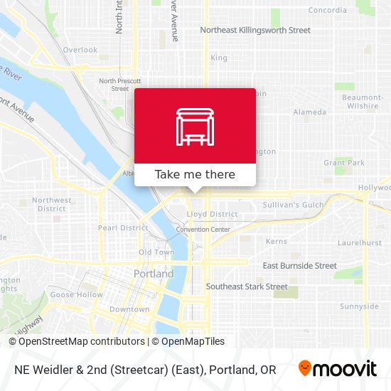 NE Weidler & 2nd (Streetcar) (East) map