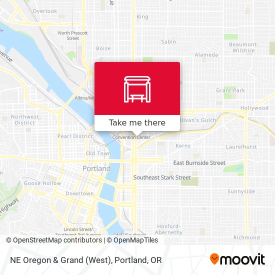 NE Oregon & Grand (West) map