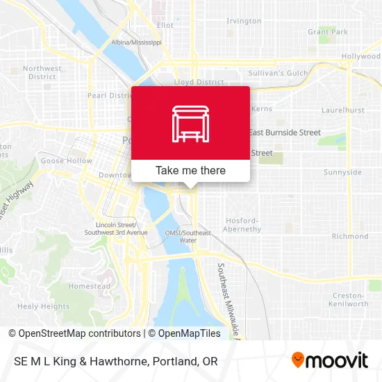 SE M L King & Hawthorne map