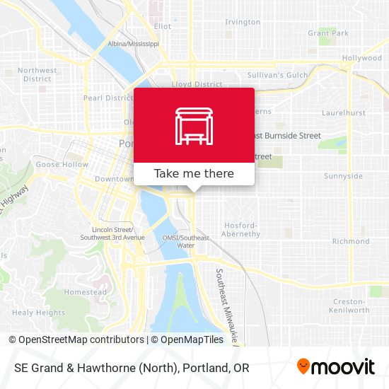 SE Grand & Hawthorne (North) map