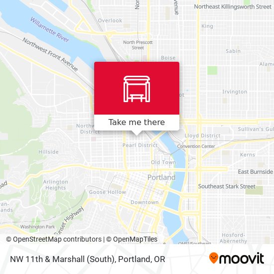 NW 11th & Marshall map