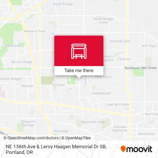 Mapa de NE 136th Ave & Leroy Haagen Memorial Dr SB