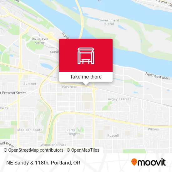 NE Sandy & 118th map