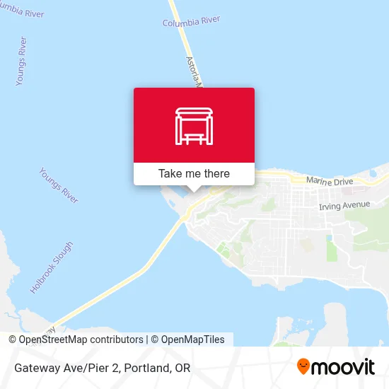 Gateway Ave/Pier 2 map
