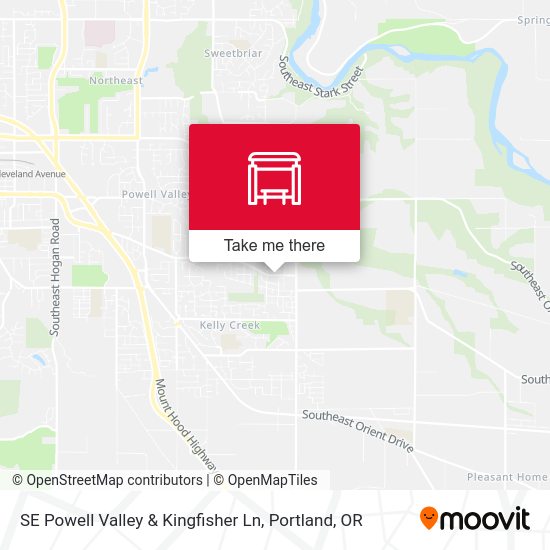SE Powell Valley & Kingfisher Ln map