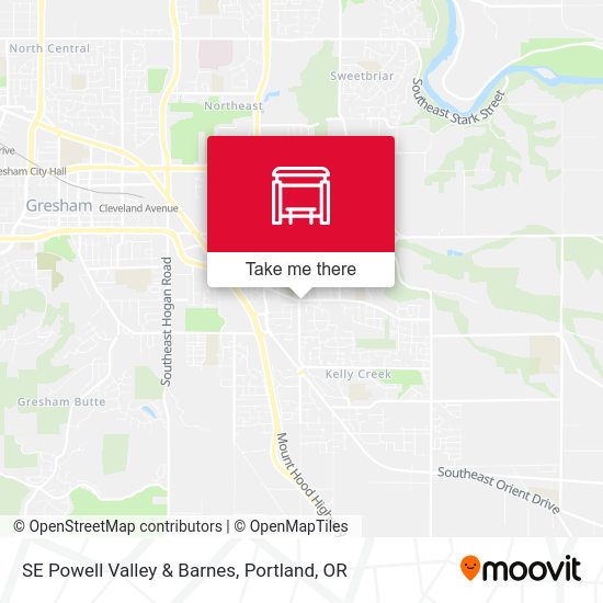 SE Powell Valley & Barnes map
