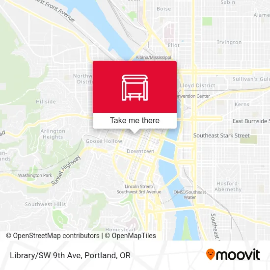 Mapa de Library/SW 9th Ave