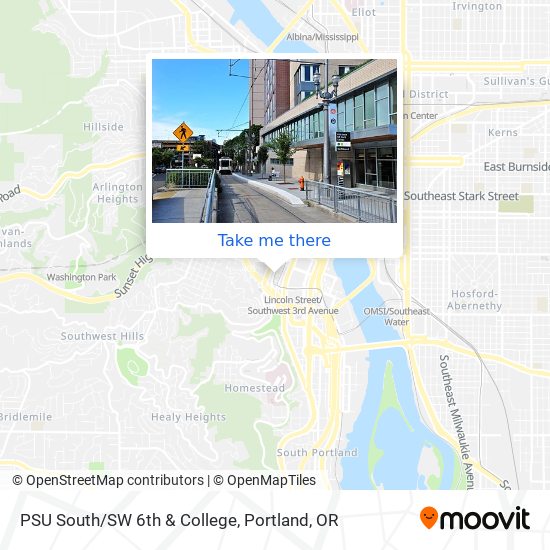 PSU South/SW 6th & College map