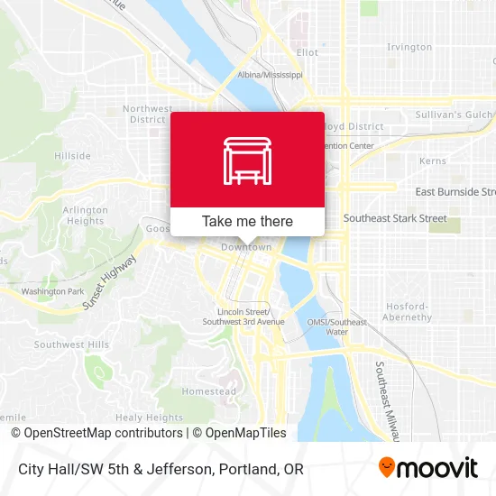 City Hall/SW 5th & Jefferson map