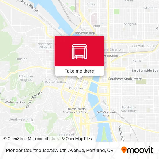 Pioneer Courthouse / SW 6th Avenue map