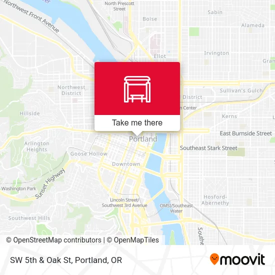 Mapa de SW 5th & Oak St