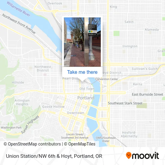 Mapa de Union Station/NW 6th & Hoyt