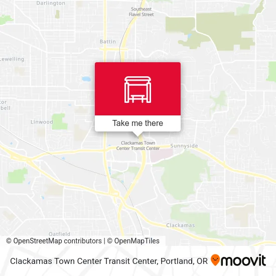 Mapa de Clackamas Town Center Transit Center