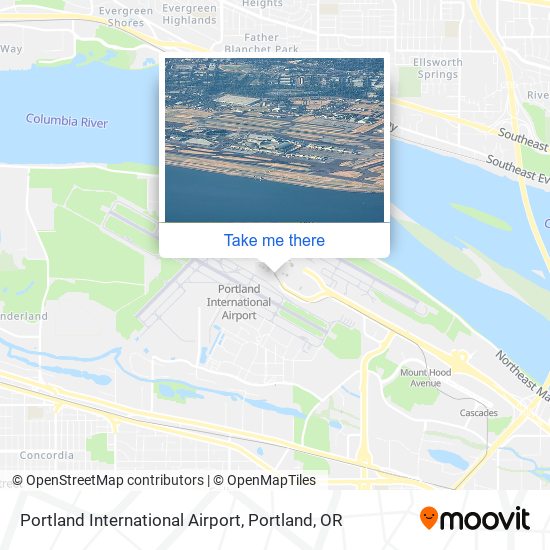 Portland International Airport map