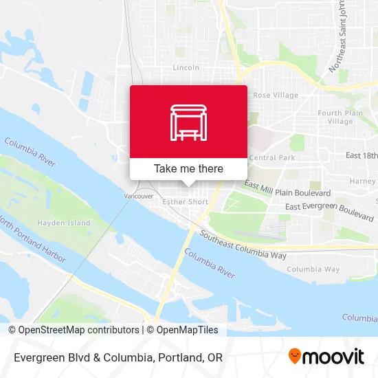 Evergreen Blvd & Columbia map