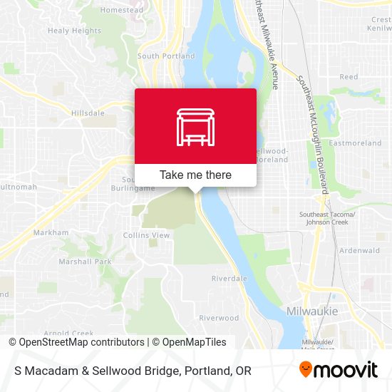 Mapa de S Macadam & Sellwood Bridge