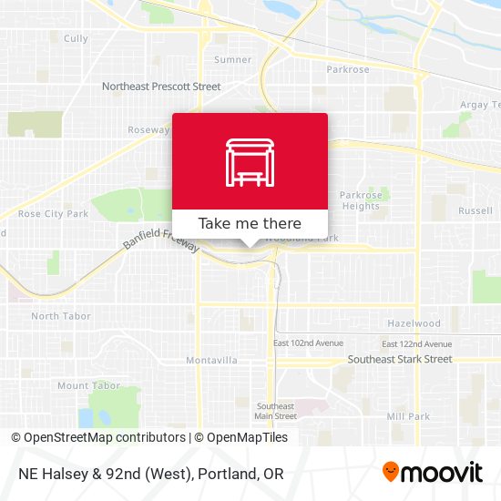 NE Halsey & 92nd (West) map