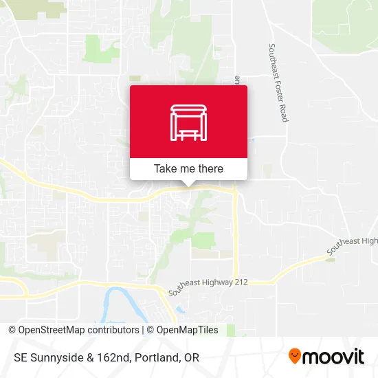SE Sunnyside & 162nd map