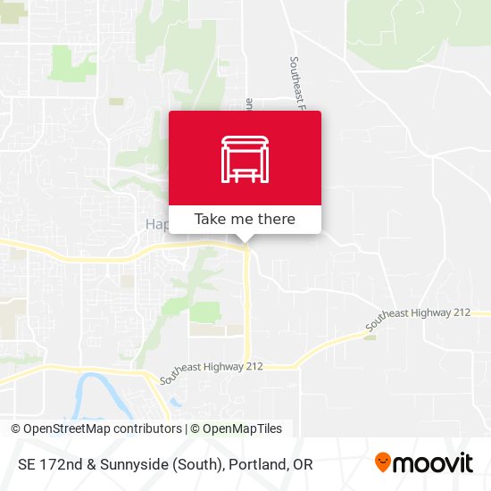 SE 172nd & Sunnyside (South) map