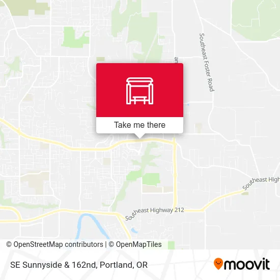 SE Sunnyside & 162nd map
