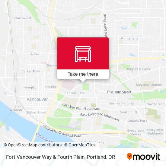 Fort Vancouver Way & Fourth Plain map