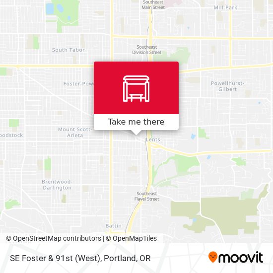 SE Foster & 91st (West) map