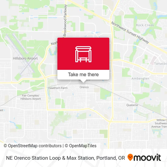 NE Orenco Station Loop & Max Station map