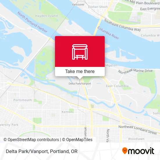Delta Park/Vanport map