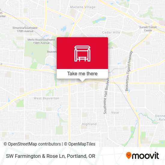 SW Farmington & Rose Ln map
