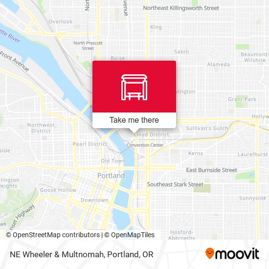 Mapa de NE Wheeler & Multnomah