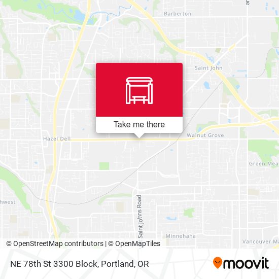 NE 78th St 3300 Block map