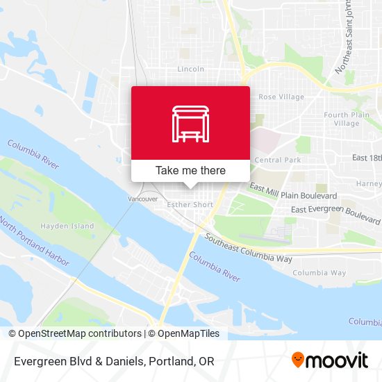 Mapa de Evergreen Blvd & Daniels