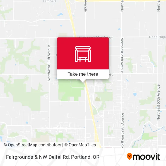 Fairgrounds & NW Delfel Rd map