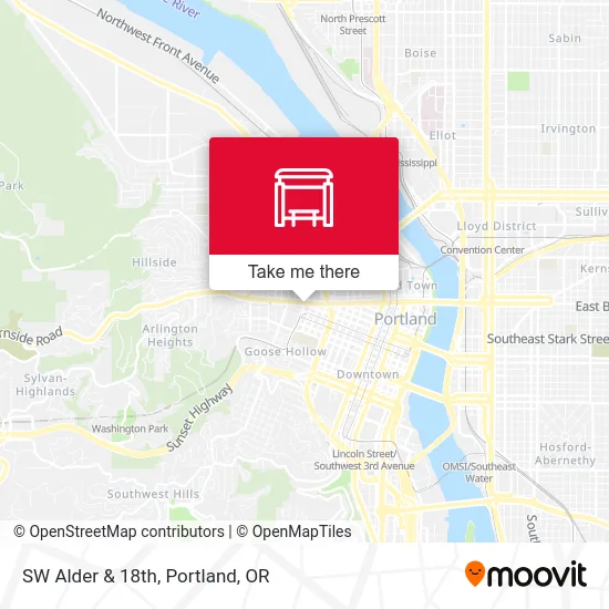 Mapa de SW Alder & 18th