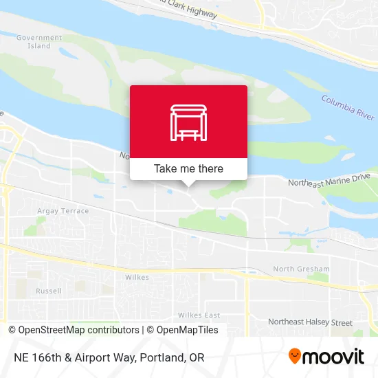 NE 166th & Airport Way map