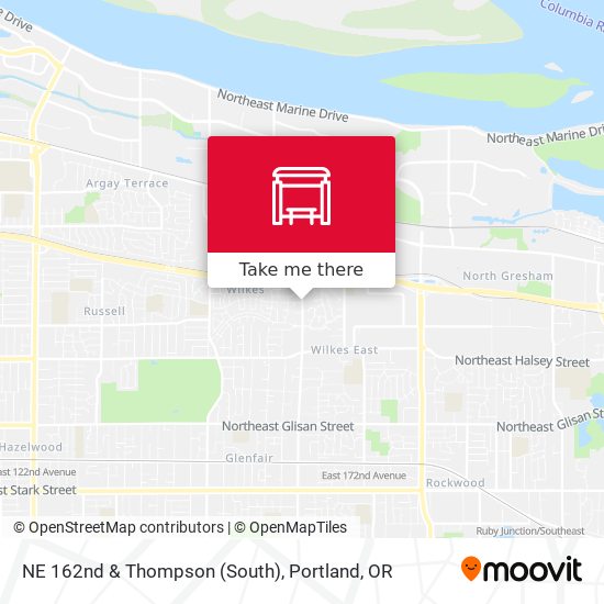 NE 162nd & Thompson (South) map