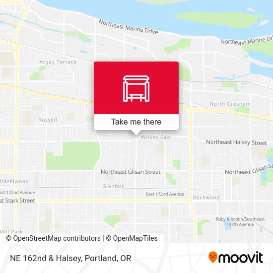 NE 162nd & Halsey map