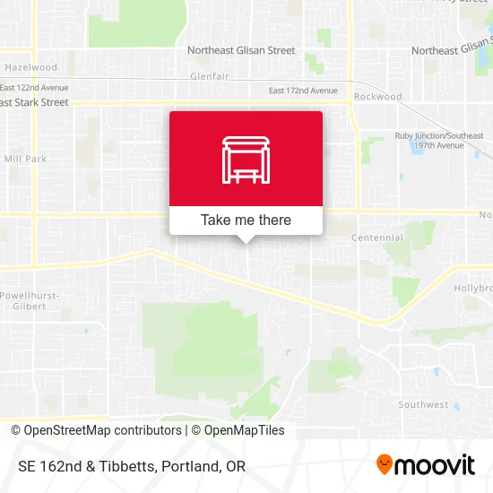 SE 162nd & Tibbetts map