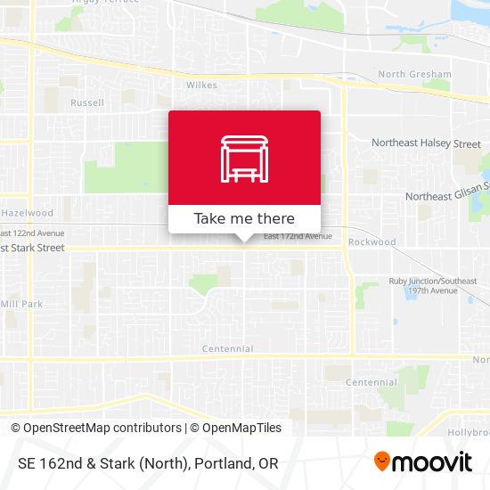 SE 162nd & Stark (North) map