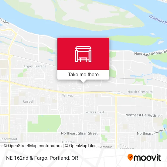 NE 162nd & Fargo map