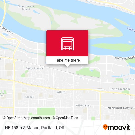 NE 158th & Mason map