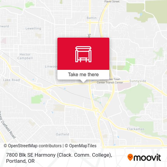 7800 Blk SE Harmony (Clack. Comm. College) map